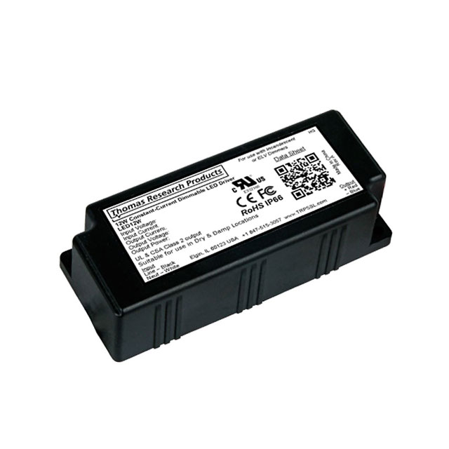 LED12W120-048-C0250-LT Thomas Research Products                                                                    LED DRIVER CC AC/DC 29-48V 250MA