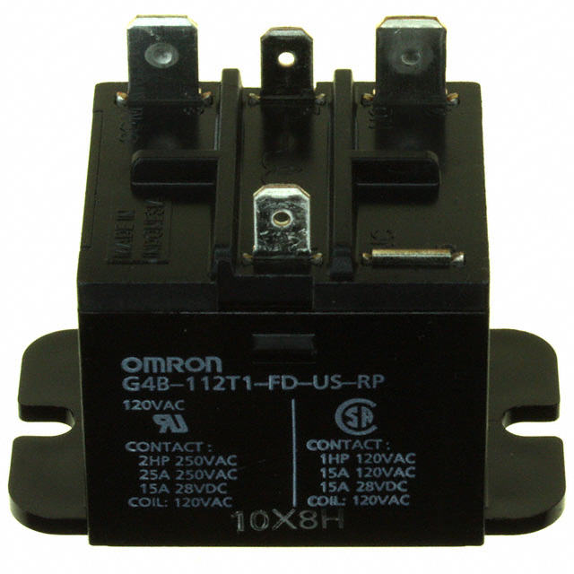 G4B-112T1-FD-US-RP AC120 Omron Electronics Inc-EMC Div                                                                    RELAY GEN PURPOSE SPST 25A 120V