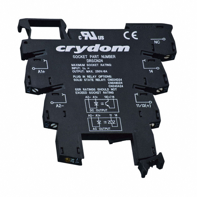 DRSCN24 Sensata-Crydom                                                                    SOCKET DIN-RAIL 15-30VDC CN SER