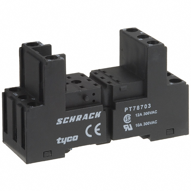 PT78703 TE Connectivity Potter & Brumfield Relays                                                                    SOCKET RELAY 3P DIN RAIL PT SER