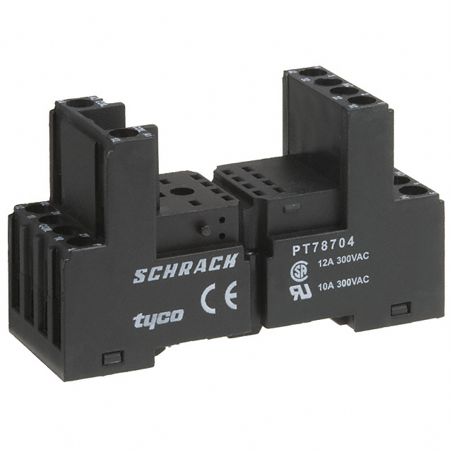 PT78704 TE Connectivity Potter & Brumfield Relays                                                                    SOCKET RELAY 4P DIN RAIL PT SER