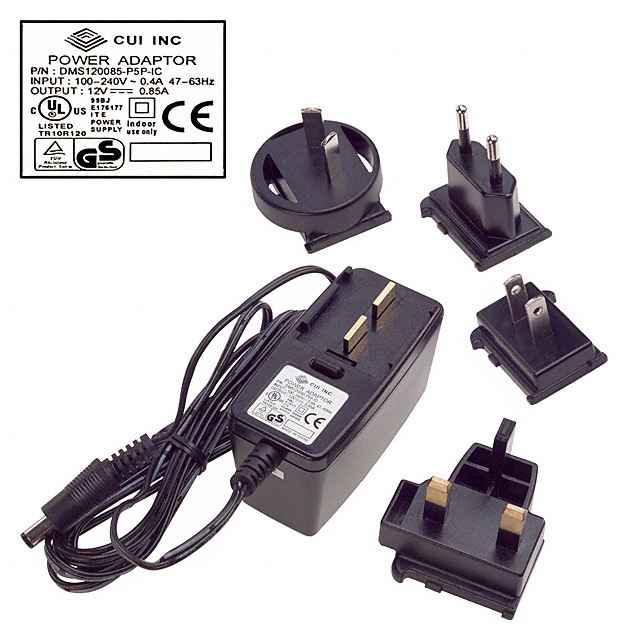 DMS120085-P5-IC CUI Inc.                                                                    AC/DC WALL MOUNT ADAPTER 12V 10W