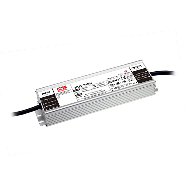 HLG-240H-54B Mean Well USA Inc.                                                                    LED DVR CC/CV AC/DC 27-54V 4.45A