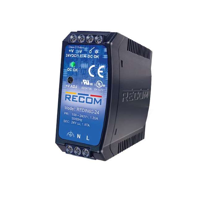 REDIN60-24 Recom Power                                                                    AC/DC CONVERTER 24V 60W