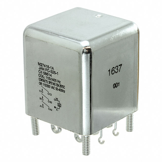 FC-325-1 TE Connectivity Aerospace, Defense and Marine                                                                    RELAY GEN PURPOSE 3PST 25A 115V