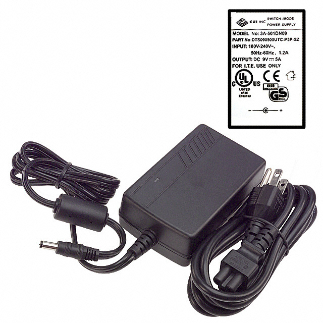 DTS090500UTC-P5P-SZ CUI Inc.                                                                    AC/DC DESKTOP ADAPTER 9V 45W