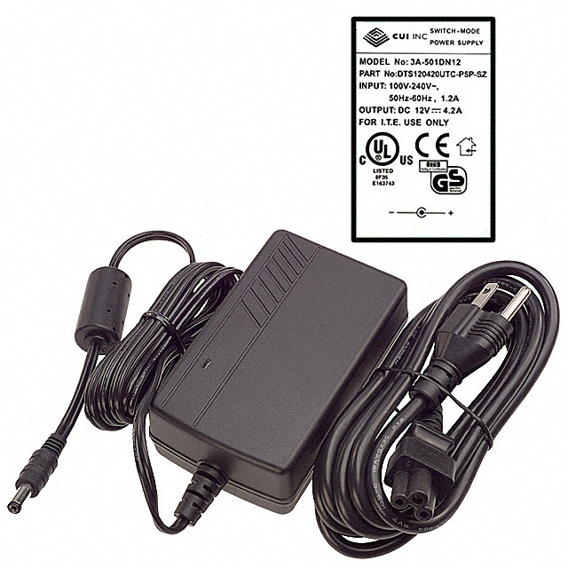 DTS120420UTC-P5P-SZ CUI Inc.                                                                    AC/DC DESKTOP ADAPTER 12V 50W