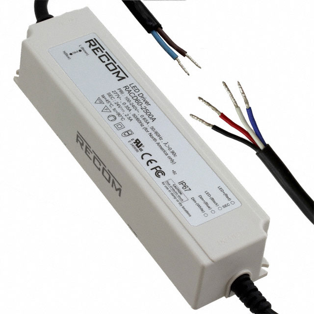 RACD60-2500A Recom Power                                                                    LED DRIVER CC AC/DC 15-24V 2.5A