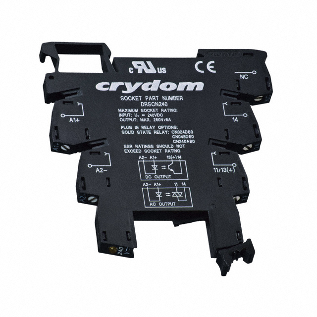 DRSCN240 Sensata-Crydom                                                                    SOCKET DIN-RAIL 190-250VAC CN