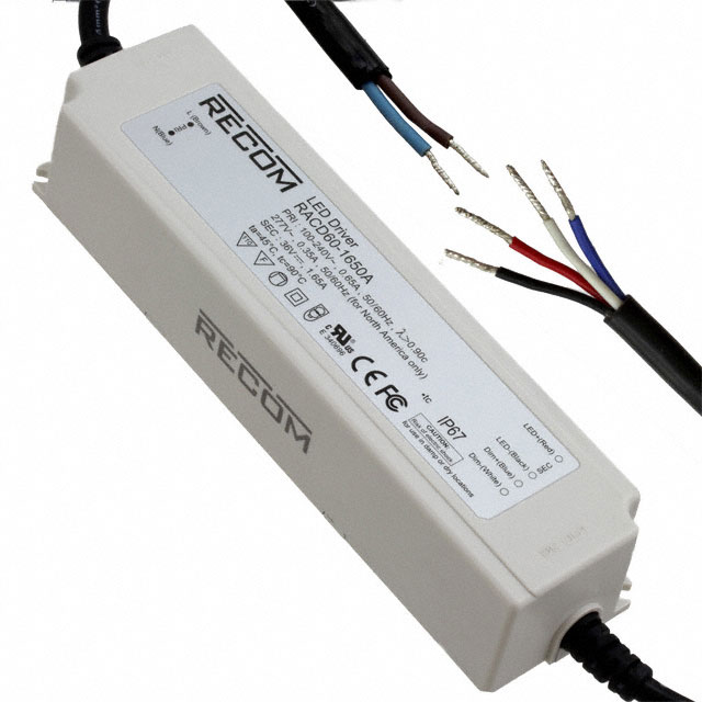 RACD60-1650A Recom Power                                                                    LED DRIVER CC AC/DC 24-36V 1.65A