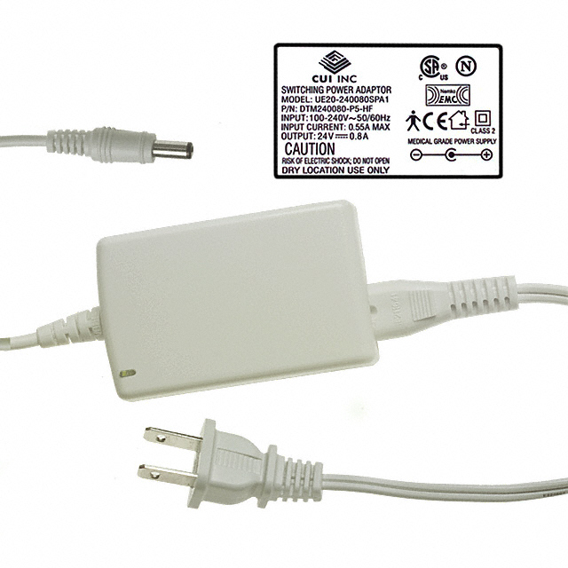 DTM240080UDC-P5-HF CUI Inc.                                                                    AC/DC DESKTOP ADAPTER 24V 20W