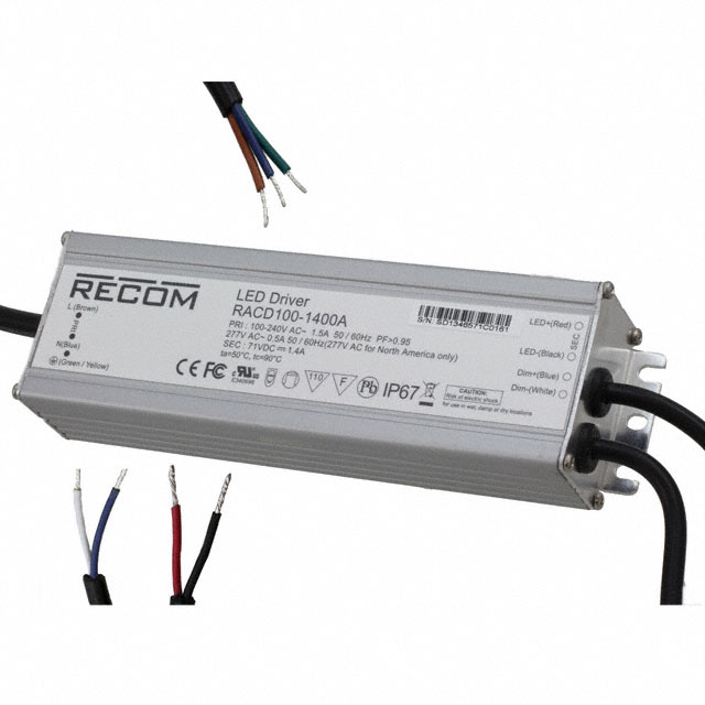 RACD100-1400A Recom Power                                                                    LED DRIVER CC AC/DC 50-71V