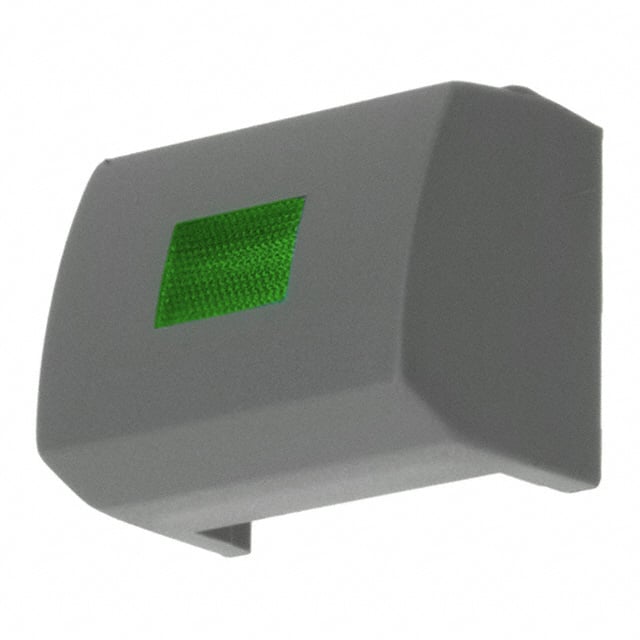 1H032 MEC Switches                                                                    CAP TACTILE RECT GRAY/GREEN LENS