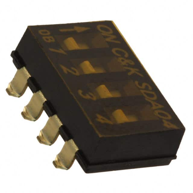 SDA04H0SBR C&K                                                                    SWITCH SLIDE DIP SPST 25MA 24V