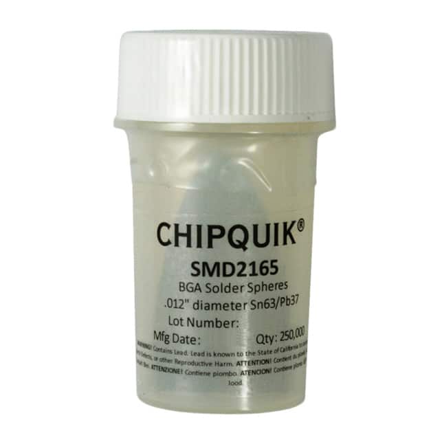 SMD2165 Chip Quik Inc.                                                                    SOLDER SPHERES 63/37 .012 DIAM