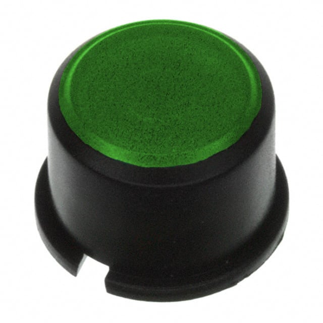 1F092 MEC Switches                                                                    CAP TACTILE ROUND BLK/GRN LENS