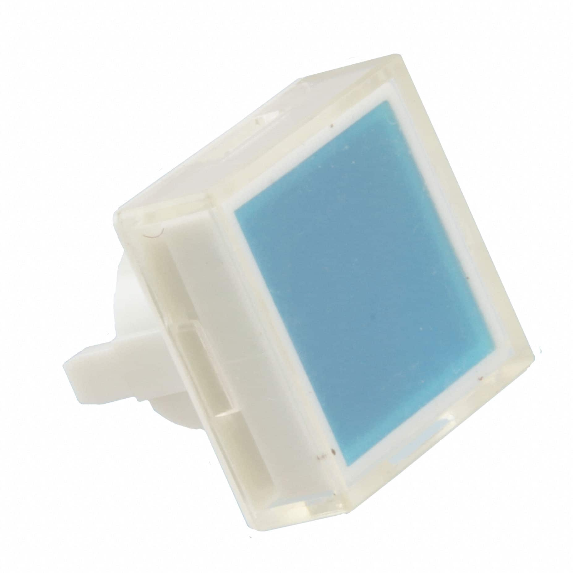 AT487JG NKK Switches                                                                    CAP PUSHBUTTON SQUARE CLEAR/BLUE