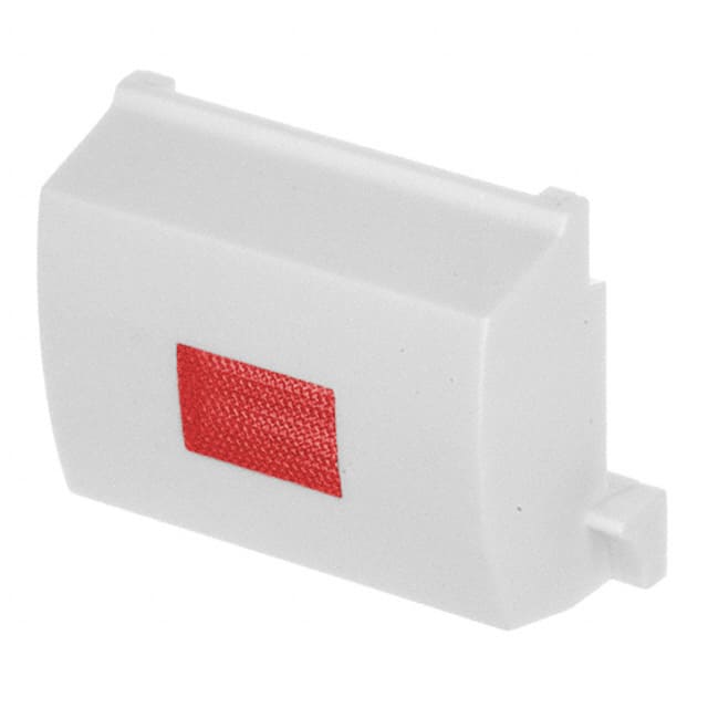 1C068 MEC Switches                                                                    CAP TACTILE RECT WHITE/RED LENS