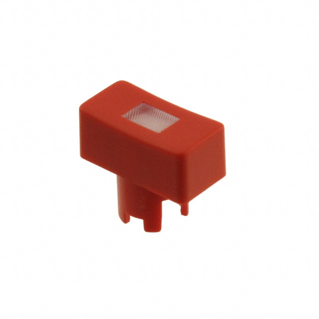 1QS081 MEC Switches                                                                    CAP TACTILE RECT RED/TRANS LENS