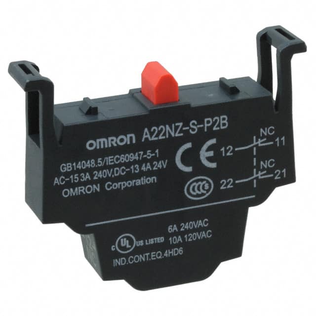 A22NZ-S-P2B Omron Automation and Safety                                                                    BLOCK CONTACT DPST-NC PUSHIN