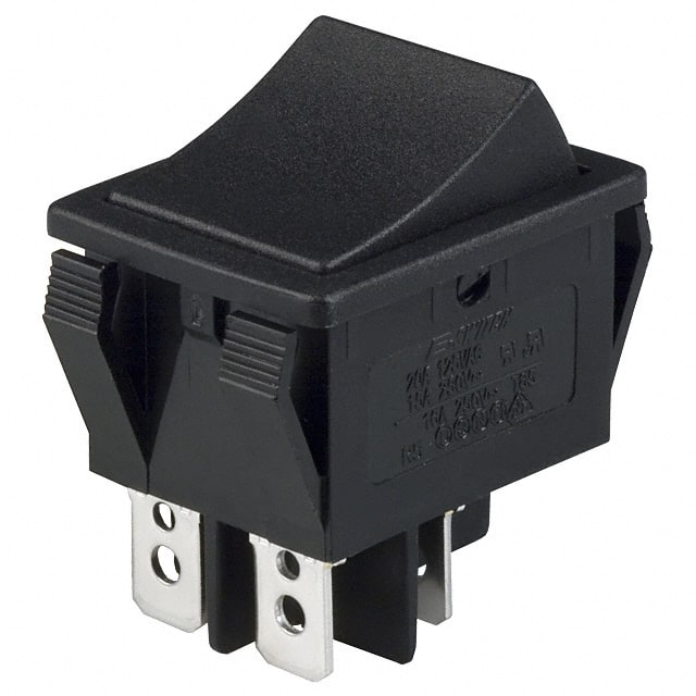 R5ABLKBLKEF0 E-Switch                                                                    SWITCH ROCKER DPST 20A 125V