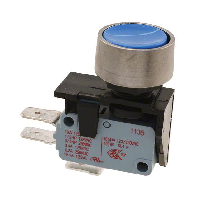 3832510KBL Bulgin                                                                    SWITCH PUSHBUTTON SPDT 16A 250V