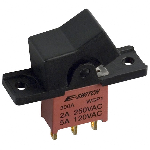 300AWSP3R1BLKM1QE E-Switch                                                                    SWITCH ROCKER SPDT 5A 120V