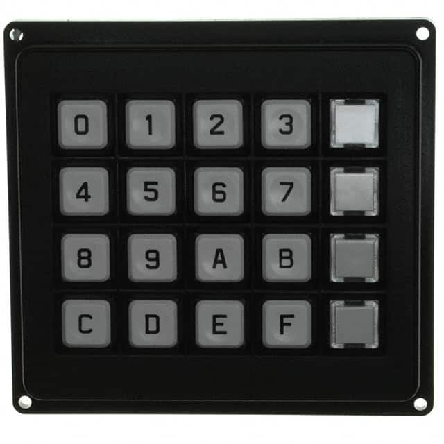 86JB2-203 Grayhill Inc.                                                                    SWITCH KEYPAD 20 KEY 0.01A 24V