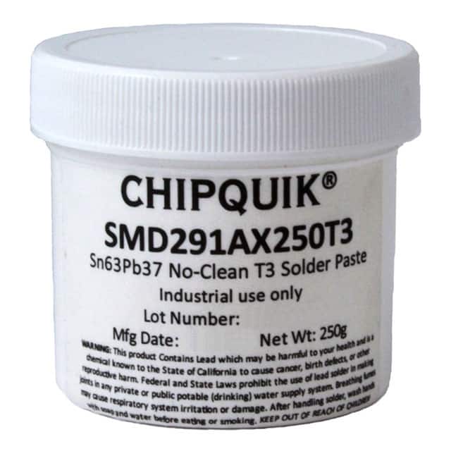 SMD291AX250T3 Chip Quik Inc.                                                                    SOLDER PASTE SN63/PB37 250G
