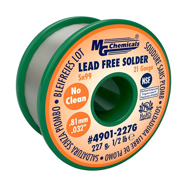 4901-227G MG Chemicals                                                                    SOLDER LF SN99 21GAUGE.5LBS