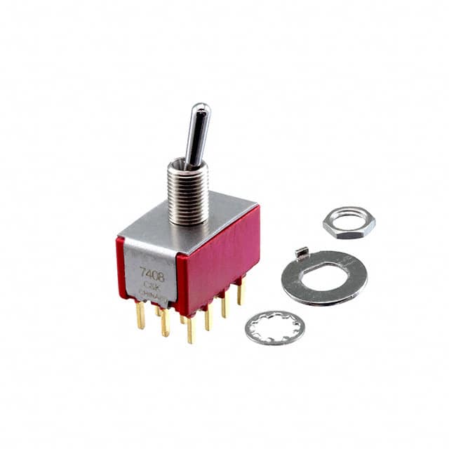 7408SYCBE C&K                                                                    SWITCH TOGGLE 4PDT 0.4VA 20V