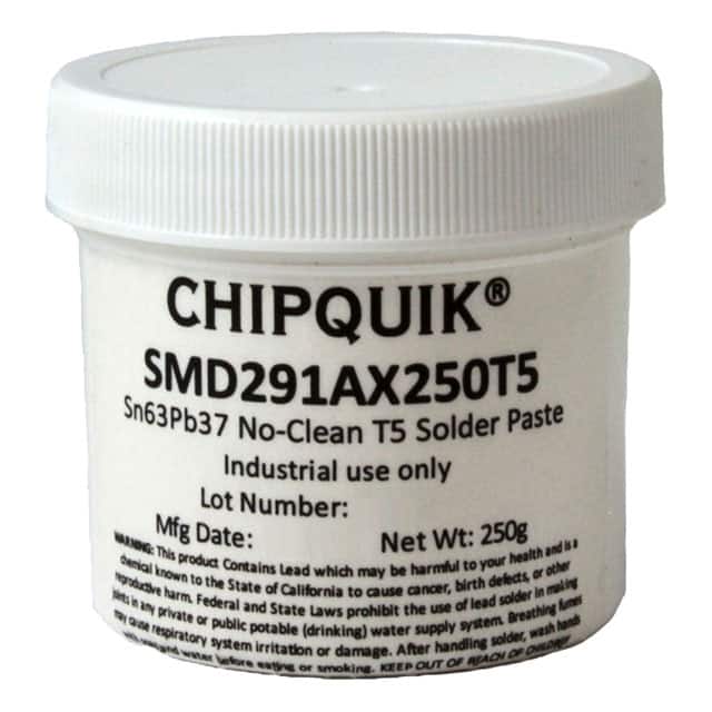 SMD291AX250T5 Chip Quik Inc.                                                                    SOLDER PASTE SN63/PB37 250G T5