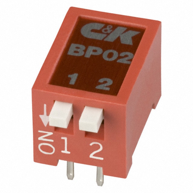 BP02YT C&K                                                                    SWITCH SLIDE DIP SPST 100MA 5V