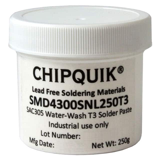 SMD4300SNL250T3 Chip Quik Inc.                                                                    SOLDER PASTE SAC305 250G T3