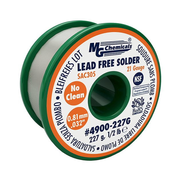 4900-227G MG Chemicals                                                                    SOLDER LF SN96 21GAUGE .5LBS