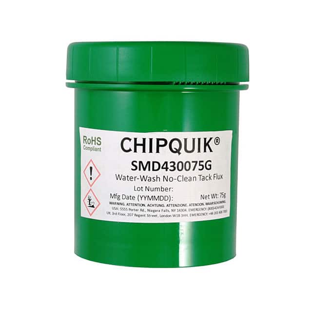 SMD430075G Chip Quik Inc.                                                                    FLUX - WATER SOLUBLE CAN 2.64 OZ