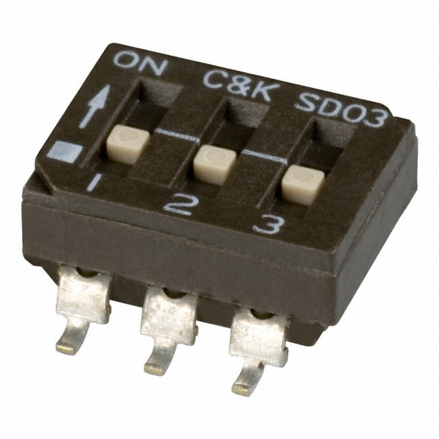 SD03H0SK C&K                                                                    SWITCH SLIDE DIP SPST 100MA 25V