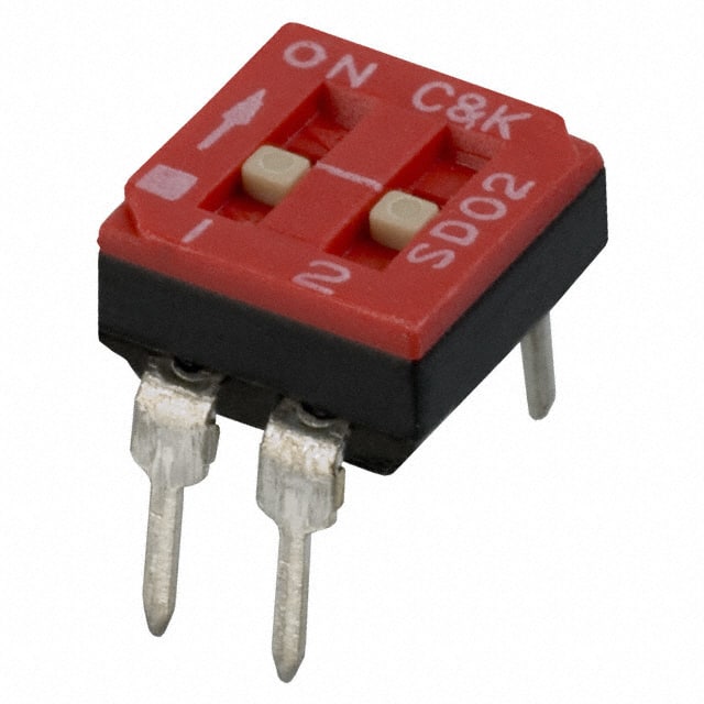 SD02H0K C&K                                                                    SWITCH SLIDE DIP SPST 100MA 25V