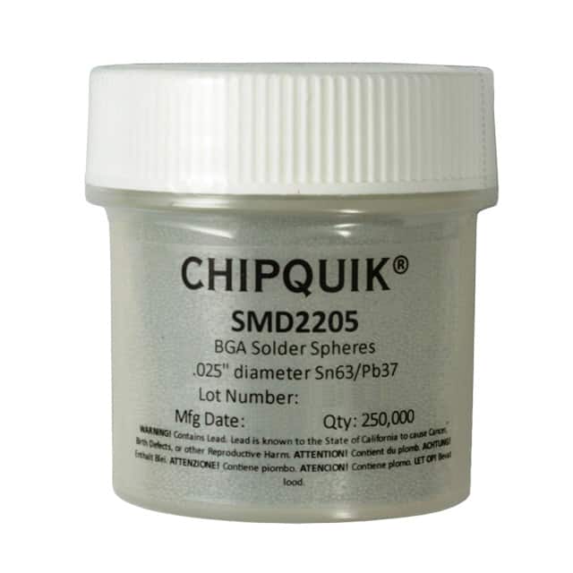 SMD2205 Chip Quik Inc.                                                                    SOLDER SPHERES 63/37 .025 DIAM