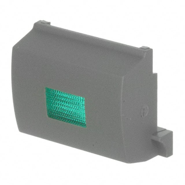 1C032 MEC Switches                                                                    CAP TACTILE RECT GRAY/GREEN LENS