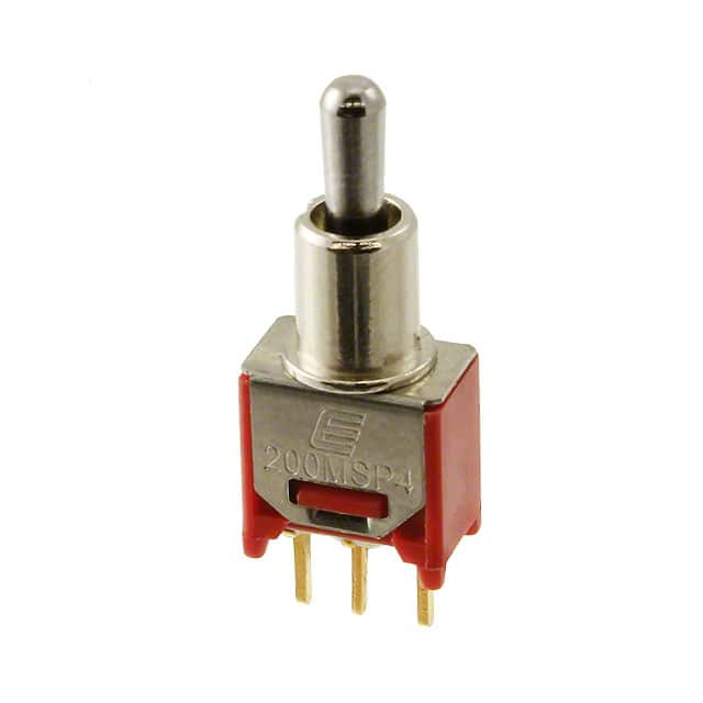 200MSP4T2B4M2RE E-Switch                                                                    SWITCH TOGGLE SPDT 0.4VA 20V