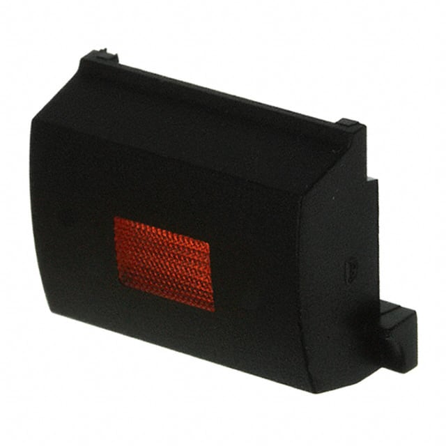 1C098 MEC Switches                                                                    CAP TACTILE RECT BLACK/RED LENS