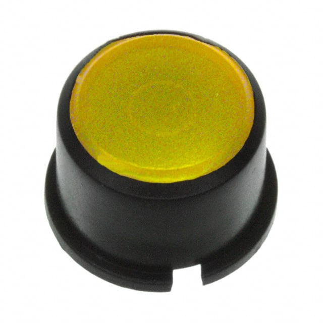 1F094 MEC Switches                                                                    CAP TACTILE RND BLK/YELLOW LENS