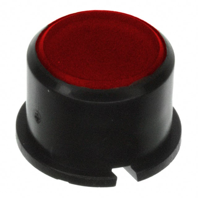 1F098 MEC Switches                                                                    CAP TACTILE ROUND BLK/RED LENS