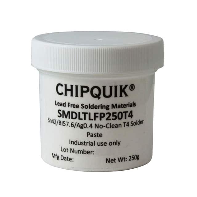 SMDLTLFP250T4 Chip Quik Inc.                                                                    SOLDER PASTE LOW TEMP T4 250G