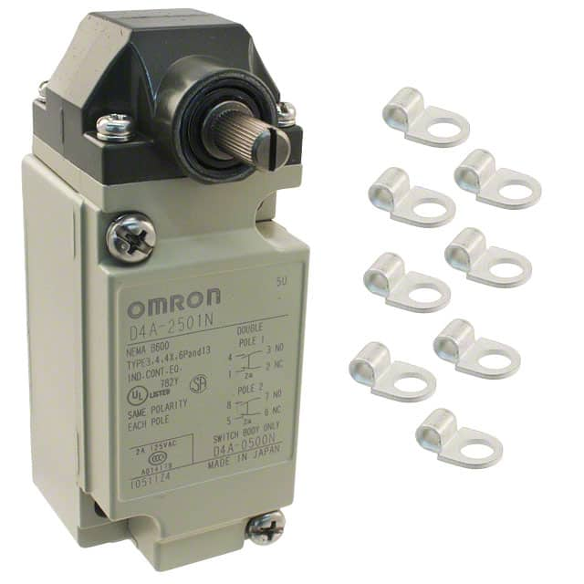 D4A-4501N Omron Automation and Safety                                                                    SWITCH SNAP ACTION DPDT 5A 125V