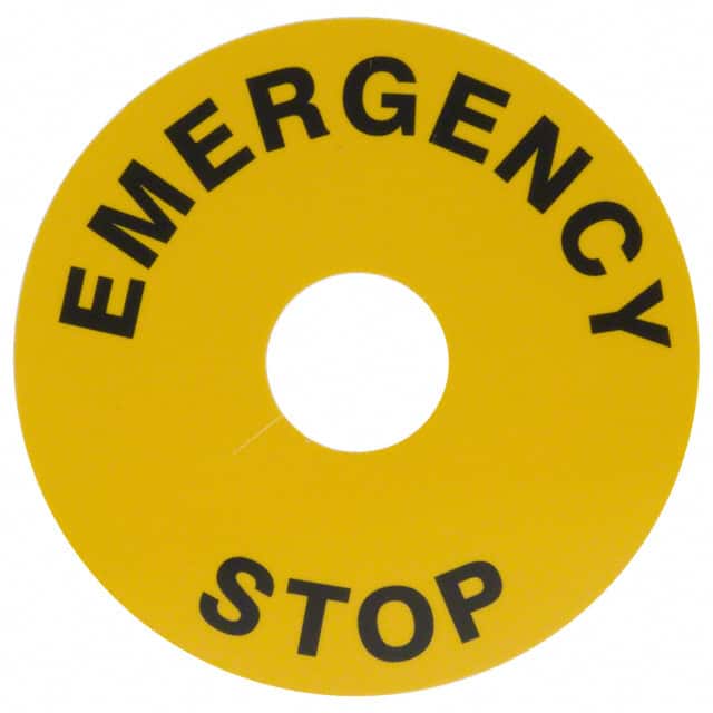 A01YL1 APEM Inc.                                                                    EMERGENCY STOP PLATE 60MM YLW