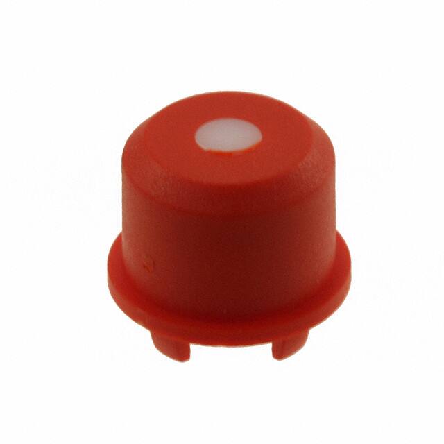 1ES086 MEC Switches                                                                    CAP TACT RND RED/FROSTD WHT LENS