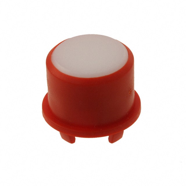 1FS086 MEC Switches                                                                    CAP TACT RND RED/FROSTD WHT LENS