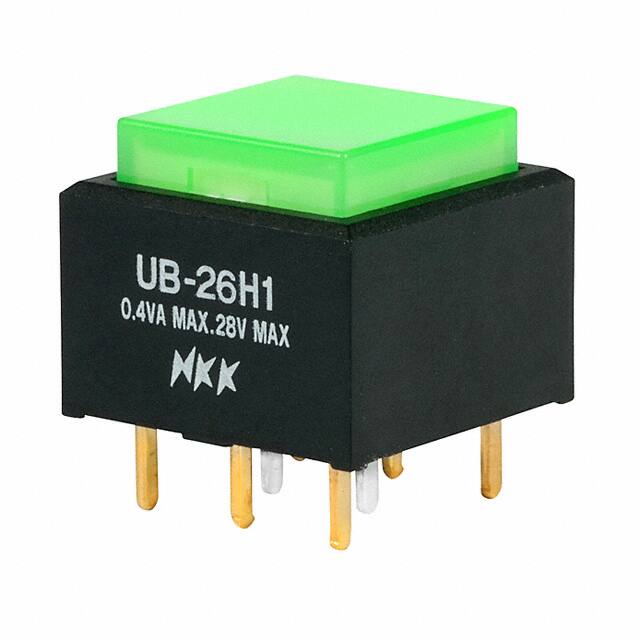 UB26SKG035F-FF NKK Switches                                                                    SWITCH PUSH DPDT 0.4VA 28V